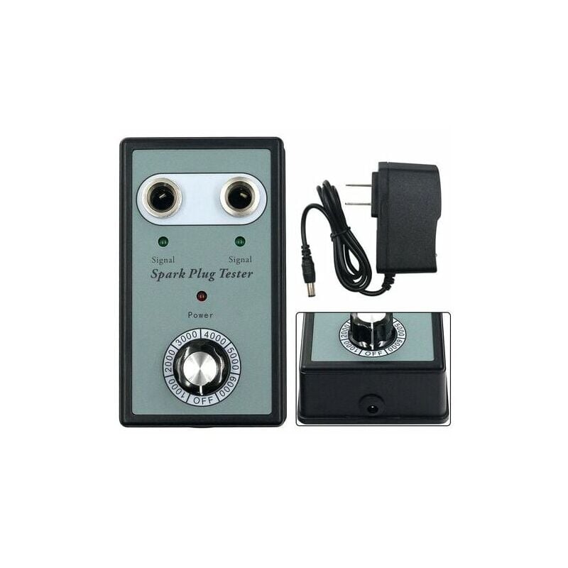 Trimec - Détecteur de testeur de bougie d'allumage de voiture avec outil de diagnostic d'analyseur de bougie d'allumage à deux trous, testeur de