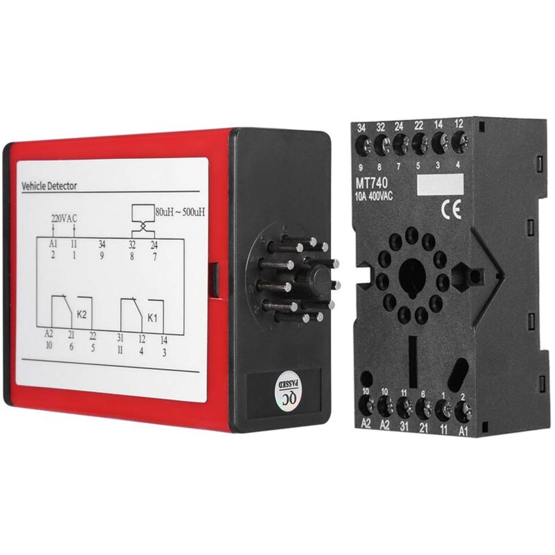 Détecteur de véhicule - Un seul canal boucle inductive véhicule Détecteur de puissance Moniteur Volt Détecteur de stationnement Contrôle d'accès