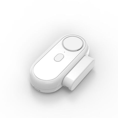 Détecteur de vibrations 2 en 1 et sirène d'alarme intelligente pour portes et fenêtres, sensibilité et volume réglables, 120 dB (1 capteur de vibration et de porte)