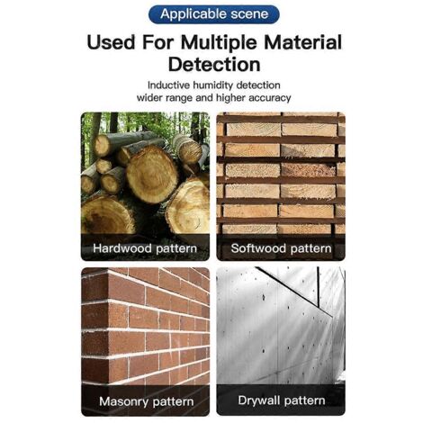 Détecteur d'humidité inversé à angle complet, humidimètre pour bois ---