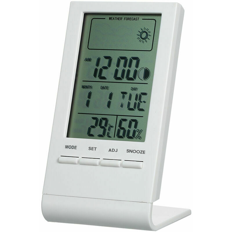Trimec - Détecteur d'humidité Mini thermomètre numérique hygromètre d'intérieur salle / température humidité moniteur mètre jauge réveil