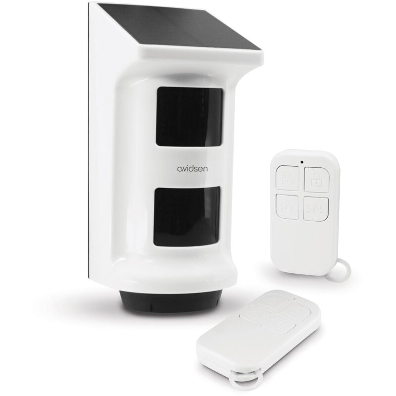 Avidsen - Détecteur d'intrusion extérieur solaire sirène 110 dB - Solar Guard 100026