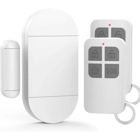 Détecteur d'ouverture de porte sans fil – Alarme 130 dB – Portée jusqu'à 15 m – Installation facile avec ruban adhésif – Pour maison et bureau