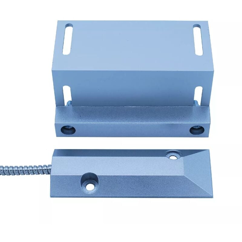 Détecteur d'ouverture filaire haute résistance no / nc - Métal et gaine renforcée avec support de fixation facile