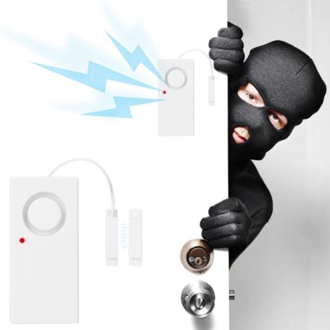 Détecteur d'Ouverture Porte Fenêtre sans Fil pour Système d'Alarme Sécurité Maison