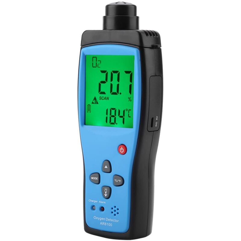 Détecteur D'oxygène Rechargeable Portatif AR8100, Compteur D'o2, pour L'industrie Extérieure, 240V