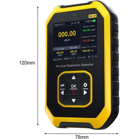Détecteur électronique portable de rayonnement (en plastique) pour plans de travail en marbre