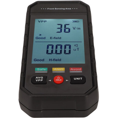 Détecteur EMF Portable avec Grand Écran LCD pour Mesurer les Ondes Électromagnétiques des Téléphones et Ordinateurs