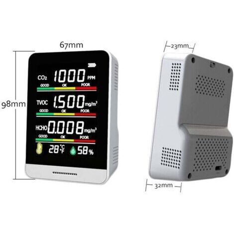 Détecteur infrarouge portable de qualité de l'air co2 Détecteur cinq-en-un semi-conducteur AK3