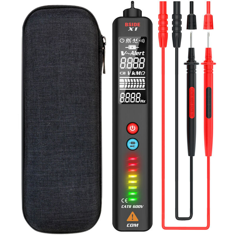 Détecteur intelligent bimode X1 Détecteur de tension alternative sans contact Multimètre NCV Crayon de test électrique Stylo de test portable avec