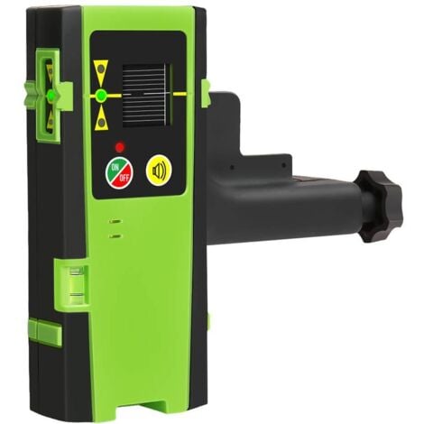 Détecteur laser Huepar LR-6RG pour lasers pulsés vert/rouge, affichage LED 3 côtés, portée 50-60 m, récepteur numérique pour lasers linéaires, compatible uniquement avec PWM 5:5 et fréquence 10 kHz.