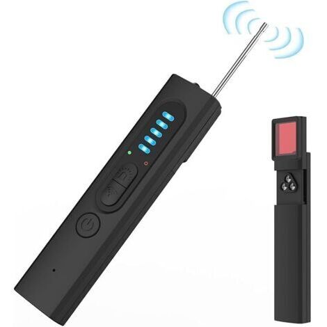 Détecteur Micro Espion, Detecteur de Camera et Micro Espion, 6 Niveaux de sensibilité, 4 Modes, 36 Heures d'autonomie, protégez Votre Vie privée sous Tous Ses aspects (Noir)