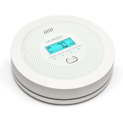 Détecteur Monoxyde Carbone - 1 Unité - Capteur Électrochimique - Alarme 85dB LCD - Maison Cuisine
