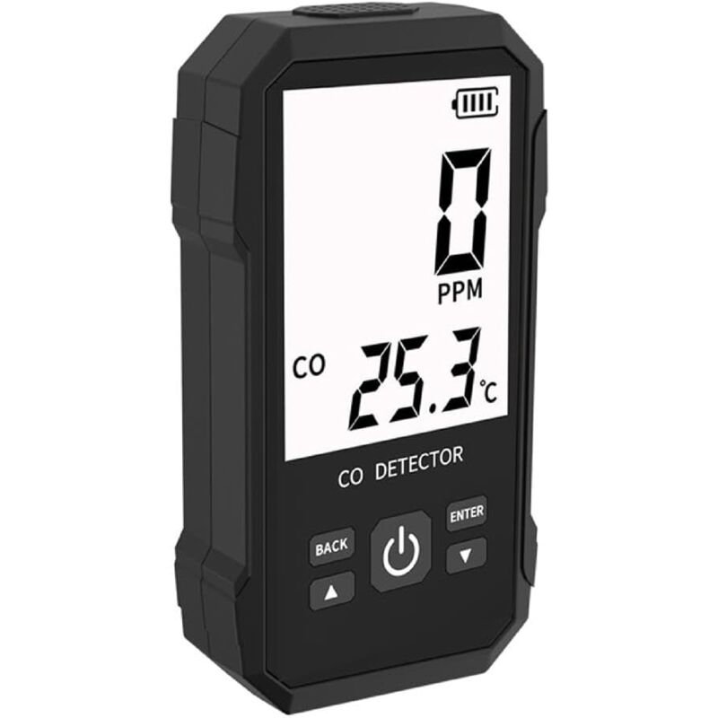 Sunxury - Détecteur Monoxyde Carbone Analyseur Gaz Combustible Portable Détecteur Fuite Gaz Naturel Multifonction Alarme à Réponse Rapide Détecteur