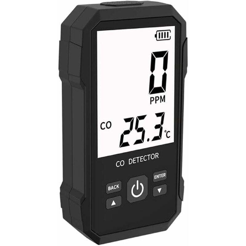Debuns - Détecteur Monoxyde Carbone Analyseur Gaz Combustible Portable Détecteur Fuite Gaz Naturel Multifonction Alarme à Réponse Rapide Détecteur