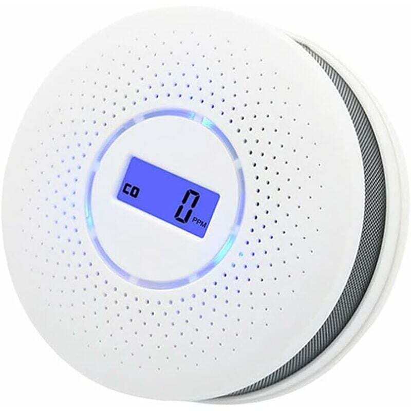 Detecteur Monoxyde Carbone, Detecteur de Fumé, Alarme Maison Monoxyde Carbone Fumee, Affichage Numérique LCD Haute Précision de Faible Puissance