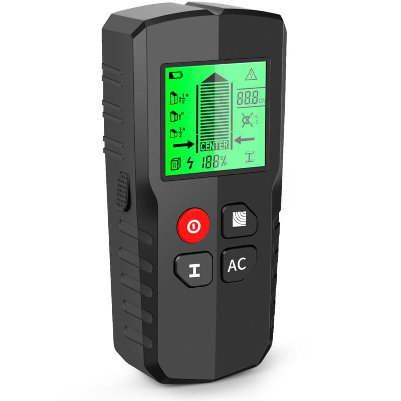 Détecteur mural numérique avec écran lcd rétroéclairé, capteur de métal, détecteur de goujons en bois, Scanner de câbles ac, cinq Modes de balayage