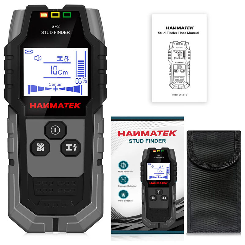 Détecteur Mural Scanneur Mural 4 en 1 pour Localiser les Métaux,Chevilles en bois, Câbles électriques CA Gris SF2