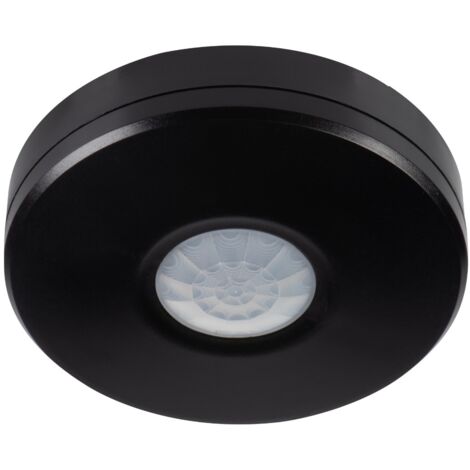 Détecteur PIR 360° plafond noir Ø11cm IP65 8m Kanlux