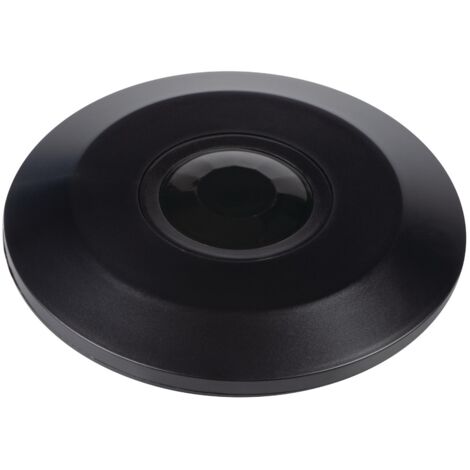 Détecteur PIR plafond noir Ø11,5cm IP20 Kanlux ZONA