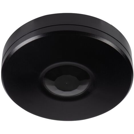 Détecteur PIR plafond noir Ø11cm 6m IP20 ZONA Kanlux