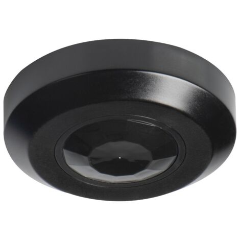 Détecteur PIR plafond noir Ø7,6cm 6m IP20 Mini Kanlux