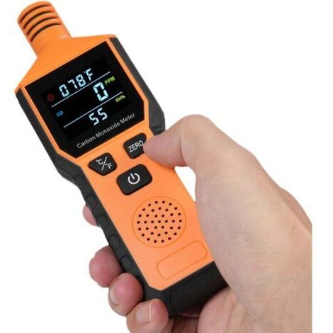 Détecteur portable 3 en 1 monoxyde de carbone, batterie, alarme CO portable avec température et humidité, moniteur CO pour maison, extérieur, camping-car, facile à lire,de