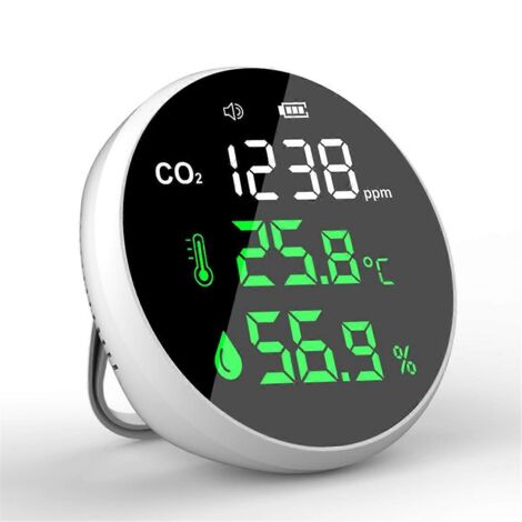 Détecteur portable de dioxyde de carbone, testeur de qualité de l'air, compteur de CO2 ---