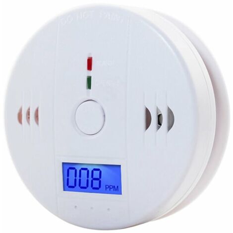 Détecteur,monoxyde,carbone,-,alarme,85dB,,sirène,indépendante,,alerte,copoison