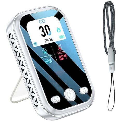 Détecteurs de monoxyde de carbone portables, détecteur de CO avec écran LCD clair, mini alarme CO -