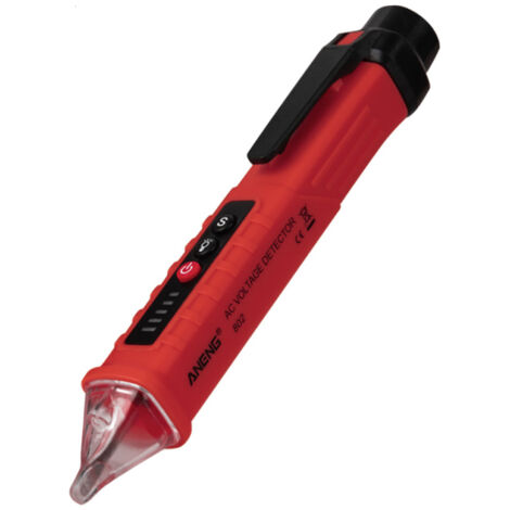 Detector, comprobador y multímetro de tensión alterna sin contacto VD802, de 12 V a 1000 V, formato bolígrafo, indicador LED, sensor de tensión de enchufe.
