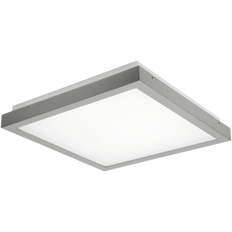 Plafón LED 38W con sensor cuadrado 410mm lateral Gris/blanco - Blanco Natural 4000K