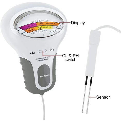 Detector de calidad del agua de la piscina de PH Medidor de calidad del agua de la piscina de PH testerpc102