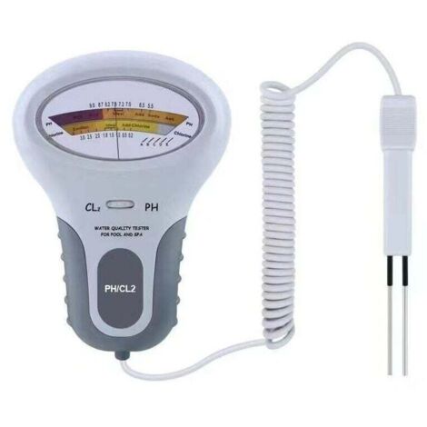 Detector de calidad del agua para piscinas PC102 CL2 y PH Analizador de calidad del agua PH Comprobador portátil de cloro residual para piscinas