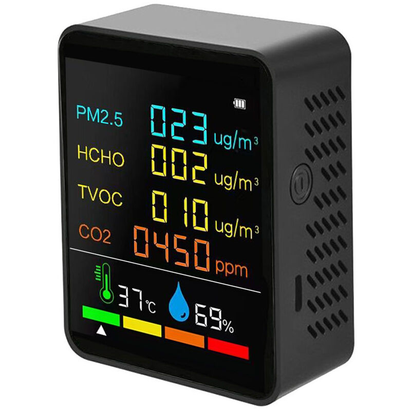 

Detector de calidad del aire dom¨¦stico, comprobador de CO2,Detectores de gas,con funci¨®n de alarma,Negro