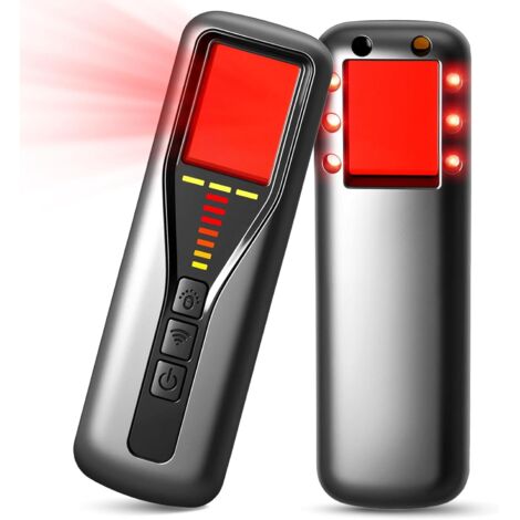 Detector de cámara oculta, detector de cámara oculta, detector de rastreador GPS inalámbrico, detector de errores de escucha con 5 niveles de sensibilidad, para hotel, hogar, oficina, automóvil