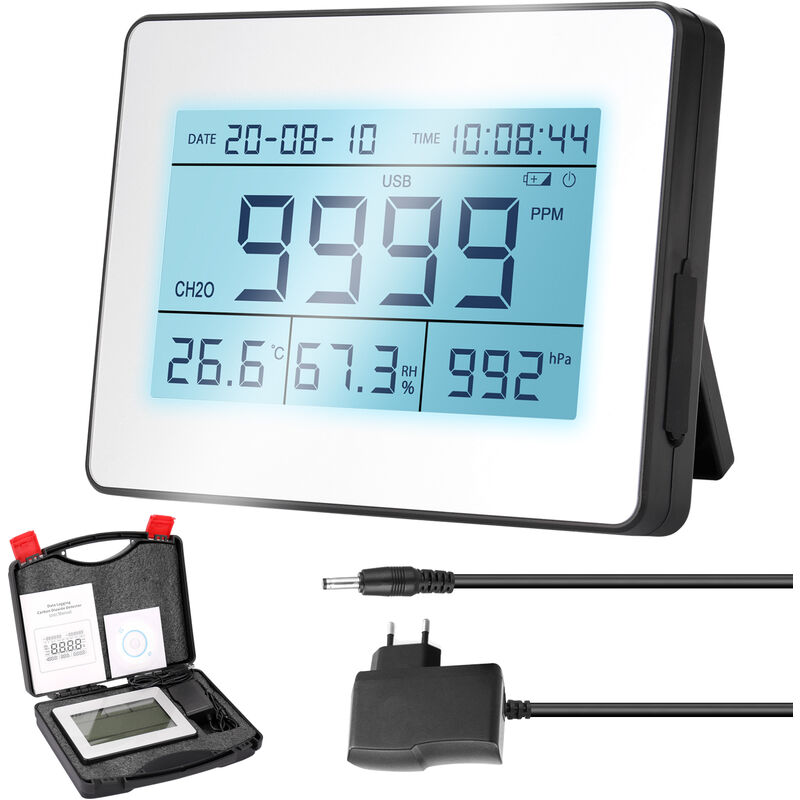 

Detector de formaldehido con registro de datos LCD profesional