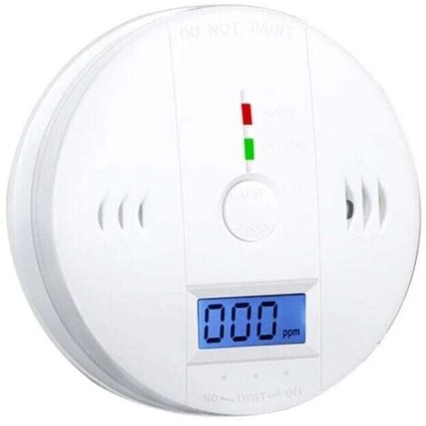 Detector de gas de monóxido de carbono, detector de CO2 a batería con pantalla LCD y alerta de voz.