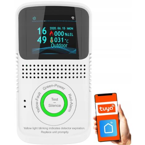 Detector de gas LGP inteligente con Wi-Fi, certificado por Tuya, alarma Kostor