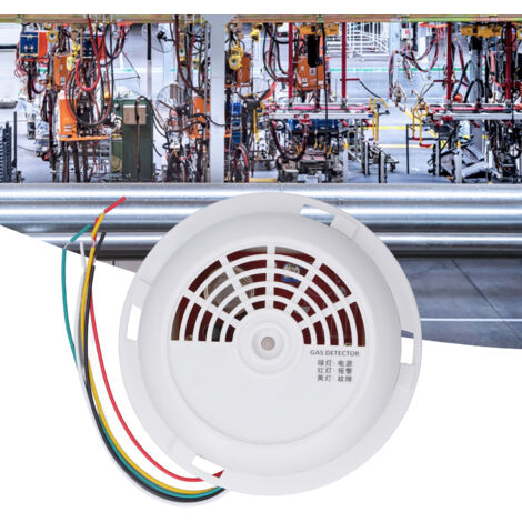 Detector de gas natural tipo domo de ABS con alarma acústica y visual para la seguridad del hogar [Detección de alarma de gas en el techo]