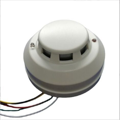 LUCKY-88 Detector de humo en red filaire con detector de humo, sonido y luz, sirena de detector de humo (lote de 2)