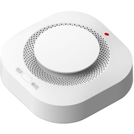 Detector de humo inalámbrico TUYA, sensor de humo blanco de alta sensibilidad, alarma contra incendios para sistemas de alarma domésticos.