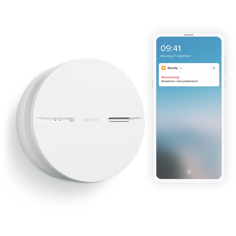 

Detector de humo negro inteligente Netatmo