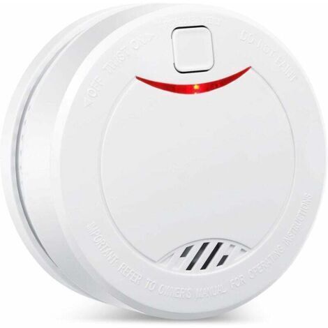 Detector de incendios con sensor fotoeléctrico, prueba automatizada para hogar/tienda/negocio (1 unidad)