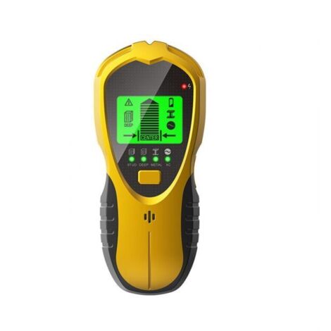 Detector de metales de pared 4 en 1 con pantalla LCD, detector de vigas, cables eléctricos, vigas de madera en paredes, suelos y techos.