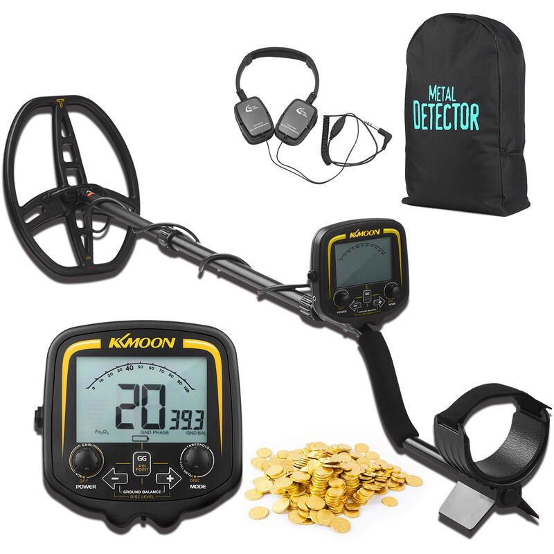 

Detector de metales LCD KKmoon TX850 de 3,7 pulgadas, buscador de metales subterraneo para exteriores de alta sensibilidad,Con mochila y auriculares