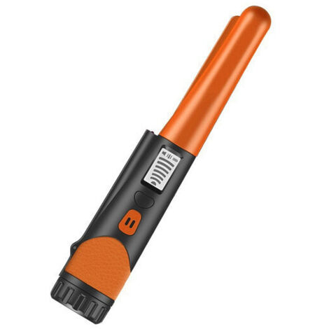 Detector de metales portátil de alta sensibilidad con pantalla LED de un solo botón y puntero Gold Digger (1 unidad, naranja)