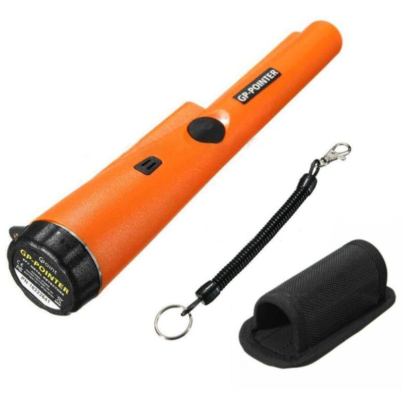 Detector de metales profesional, puntero portátil e impermeable para monedas de oro y metal, color naranja.