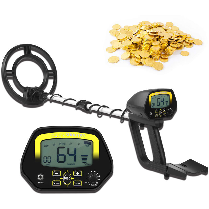 

Happyshopping - Detector de metales subterraneo de alta precision, localizador de metales LCD de 3,1 pulgadas