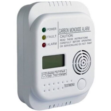 Detector de monóxido de carbono, detector de gas a batería con pantalla e indicador de temperatura